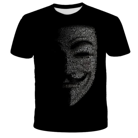 Men's Graphic Print T-Shirt V for Vendetta - Picture 2 of 3